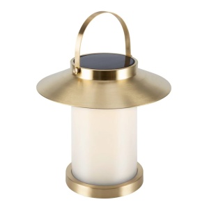 Lampa LED portabila pentru exterior solara cu baterii Temple To-Go 35 alama