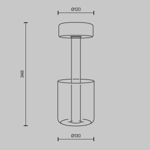 Lampa portabila cu baterii cu baza in forma de vaza AI design alb/ transparent 231112 universul-luminii.ro