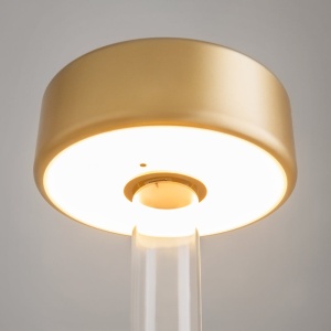 Lampa portabila cu baterii cu baza in forma de vaza AI design auriu/ transparent 231092 universul-luminii.ro