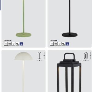Lampa portabila pentru exterior cu iluminat LED pe baterii Portabello 208402 universul-luminii.ro