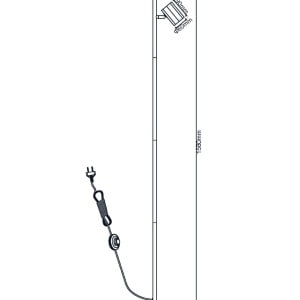 Lampadar cu 2 Spoturi directionabile JAMES bronz 240092 universul-luminii.ro