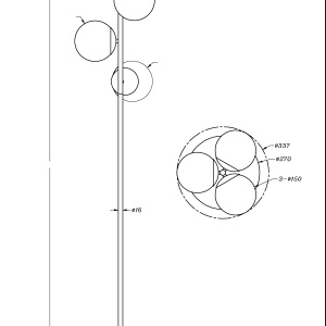 Lampadar cu 3 surse de iluminat design elegant Nostalgia 100802 universul-luminii.ro
