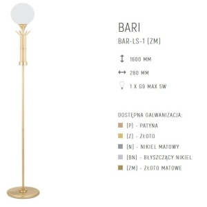 Lampadar design LUX realizat manual BARI 109492 universul-luminii.ro