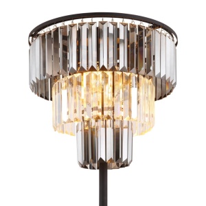 Lampadar design modern NAXIS 3L negru/fumuriu - Img 7