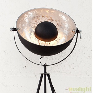 LAMPADAR DESIGN RETRO Studio negru/ argintiu A-36619 VC 63712 universul-luminii.ro