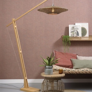 Lampadar din bambus Bali M natur, 60cm 194072 universul-luminii.ro