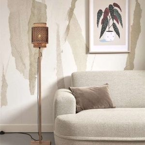 Lampadar eco din bambus Bhutan S nat/18x25 bl/nat 52722 universul-luminii.ro