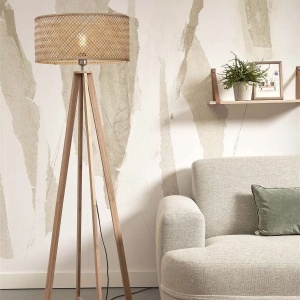 Lampadar eco din bambus Java 4-legs nat/50x22, nat 50202 universul-luminii.ro