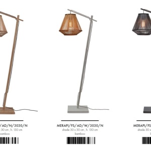 Lampadar eco din bambus Merapi S bl/diamond, bl 213372 universul-luminii.ro