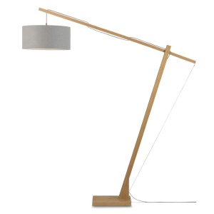 Lampadar eco din bambus Montblanc 4723 natur/ gri deschis 142182 universul-luminii.ro
