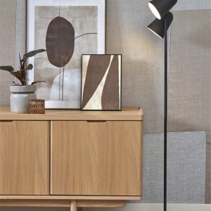 Lampadar, Lampa de podea cu doua spoturi directionabile Salamanca negru 200792 universul-luminii.ro