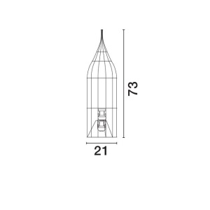 Lampadar/Lampa de podea decorativa ratan natural, NAOS H 73cm 244292 universul-luminii.ro