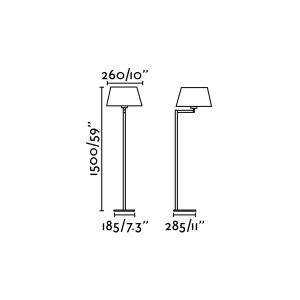 Lampadar / Lampa de podea design elegant ARTIS bronz/alb 196472 universul-luminii.ro