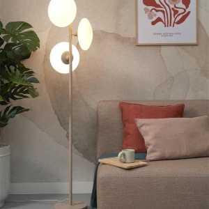 Lampadar/Lampa de podea design modern Sapporo 3 alb/sand 141702 universul-luminii.ro