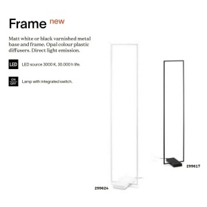 Lampadar/Lampa de podea LED design modern minimalist Frame pt negru 140932 universul-luminii.ro