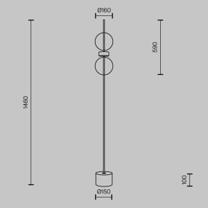 Lampadar, Lampa de podea LED Double Moon - Img 3