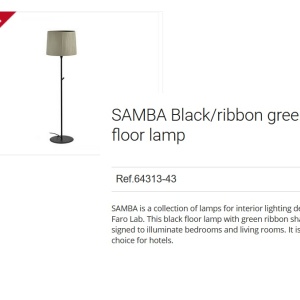 Lampadar / Lampa de podea modern design elegant SAMBA negru/verde 64313-43 90302 universul-luminii.ro
