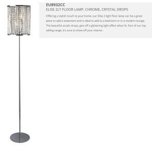 Lampadar / Lampa de podea moderna design elegant Elise EU8932CC SRT - Img 3
