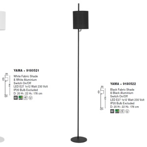 Lampadar / Lampa de podea moderna Yama alba NVL-9180521 77152 universul-luminii.ro