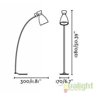 Lampadar / lampa de podea vintage verde H-125 cm, Retro 20020 64182 universul-luminii.ro