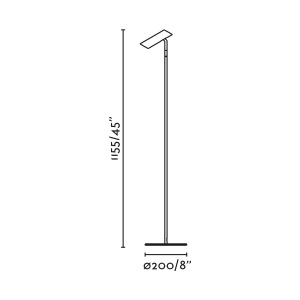 Lampadar LED de podea stil minimalist LEO alb - Img 6