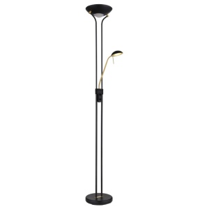 Lampadar LED design modern Leonas negru, alama 211962 universul-luminii.ro