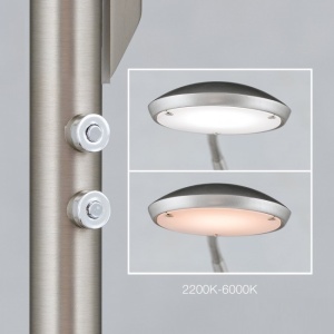 Lampadar LED dimabil stil modern Cobra satin chrome 199792 universul-luminii.ro