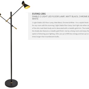 Lampadar LED modern directionabil Diablo EU5962-2BG SRT - Img 2