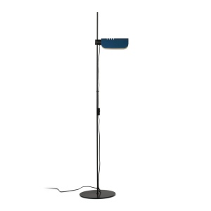 Lampadar metal stil retro cu abajur ajustabil MARTINICA negru, blue