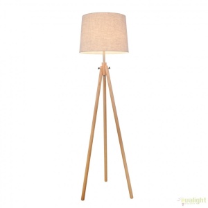 Lampadar modern cu trepied din lemn Calvin MYZ177-FL-01-BR
