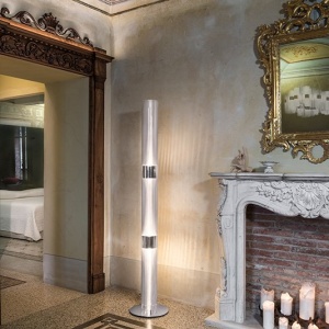 Lampadar modern design Art Deco realizata manual LA LOLLO silver 125102 universul-luminii.ro