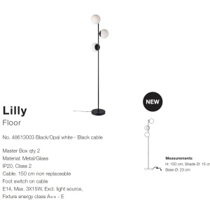 Lampadar modern minimalist stil scandinav Lilly negru 48613003 NL 184572 universul-luminii.ro