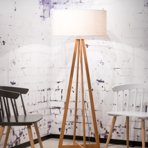 Lampadar realizat din materiale naturale, durabile si ecologice, EVEREST/F alb 180702 universul-luminii.ro