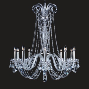 Lustra 10 brate cristal Bohemia L11 918/10/1-A SILVER LIP