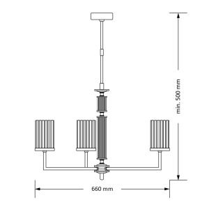 Lustra 3 brate moderna realizata manual Artu Ryfel 72042 universul-luminii.ro