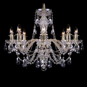 Lustra 8 brate cristal Bohemia L11 009/08/1-A; GOLD, lip.