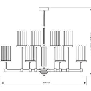 Lustra 8 brate moderna realizata manual Empoli Ryfel 175072 universul-luminii.ro