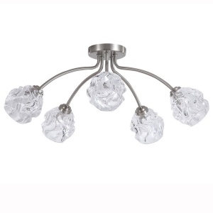 Lustra aplicata 5 becuri metal nickel satinat Astral