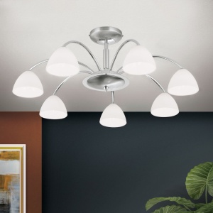 Lustra aplicata 7 brate elegant design modern OPALDESIGN, satin - Img 1