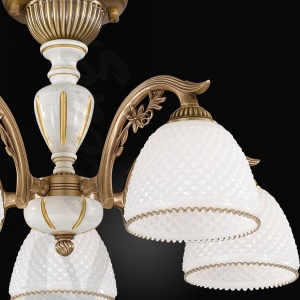 Lustra aplicata clasica din alama 5 brate design italian 8606 107712 universul-luminii.ro