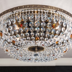 Lustra aplicata cristal Schöler design de lux Sheraton 55cm, antique brass 96252 universul-luminii.ro