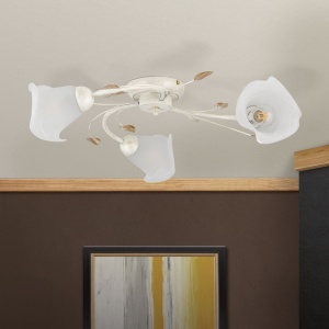 Lustra aplicata design elegant SISI 3L ivory-gold 156732 universul-luminii.ro