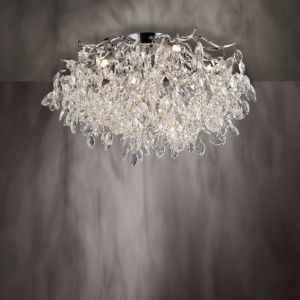 Lustra aplicata design magnific, crom, diametru 60cm, RICICLE - Img 13