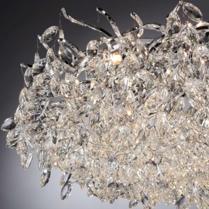 Lustra aplicata design magnific, crom, diametru 80cm, RICICLE - Img 14