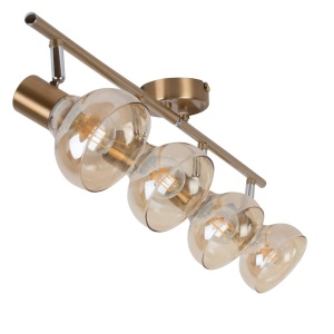 Lustra aplicata design modern Holly 4L auriu/amber - Img 3