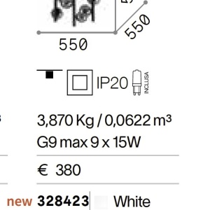Lustra aplicata design modern Perlage pl9 negru/alama/alb 142062 universul-luminii.ro