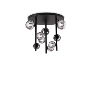 Lustra aplicata design modern Perlage pl9 negru/fumuriu - Img 1