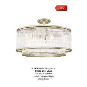 Lustra aplicata eleganta design modern SERGIO auriu - Img 4