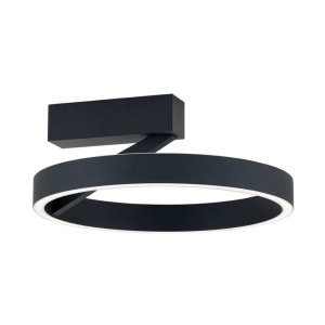 Lustra aplicata LED circulara KOLK negru 40cm