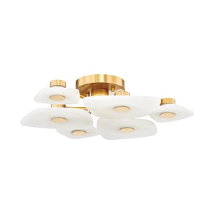 Lustra aplicata LED design LUX, Alabastru, Holmdel - Img 1